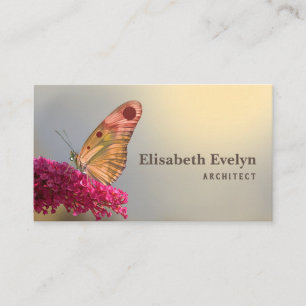 Cartão De Visita natureza das flores da borboleta