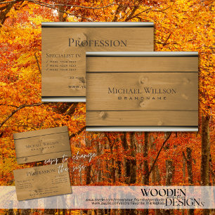 Cartão De Visita Natureza Madeira Grãos Marrom Conselhos De Madeir