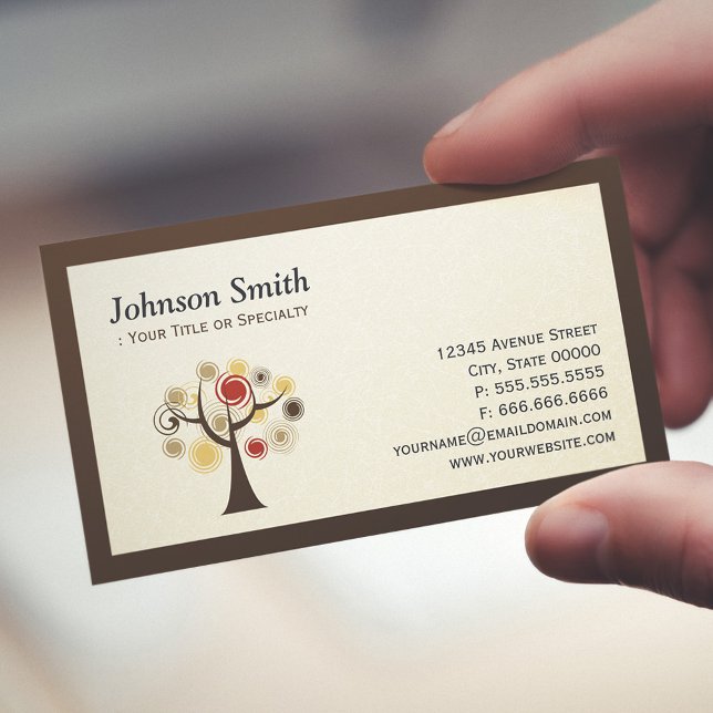 Cartão De Visita Natureza Moderna - Árvore da Vida (Criador carregado)