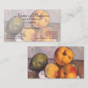 Cartão De Visita Natureza Morta, Quince, Maçãs, Peras de Paul Cézan