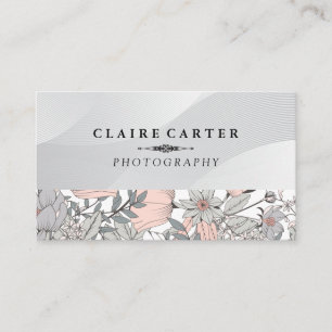 Cartão De Visita Natureza   Plantas   Padrão Floral