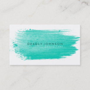 Cartão De Visita Natureza Verde Simples E Elegante De Aquarela