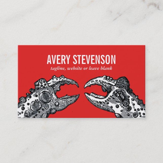 Cartão De Visita Náutica da Biologia Marinha do Crusty Crab (Frente)