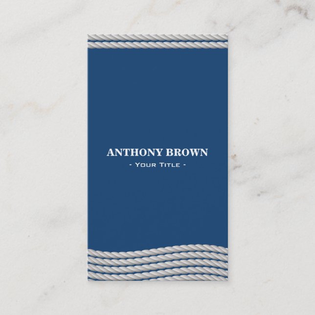 Cartão de visita náutico da corda (Frente)