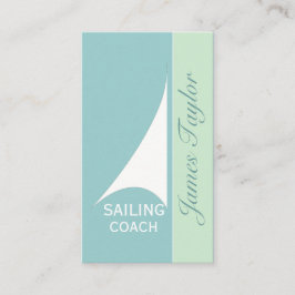 Cartão De Visita Navigação mínima do barco de vela do Aqua náutico