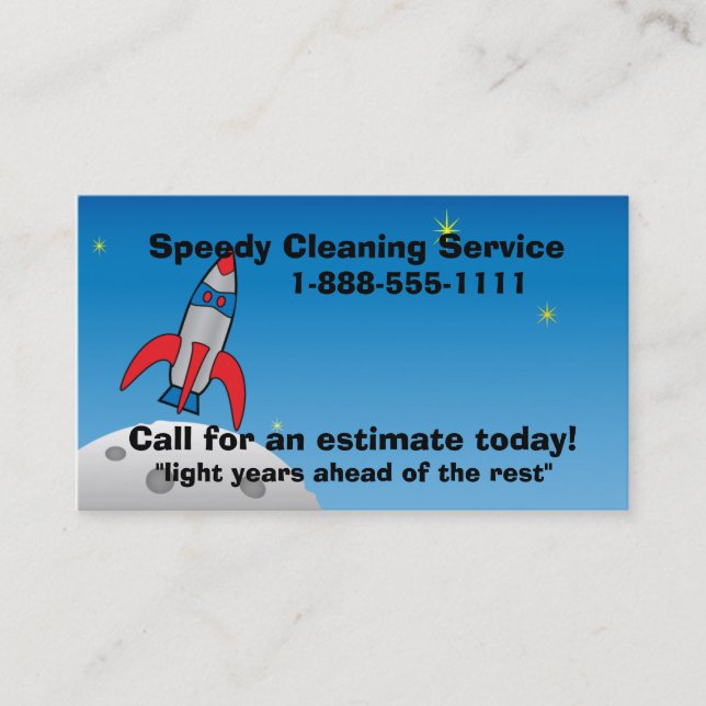 Cartão De Visita Navio de Rocket retro (Frente)