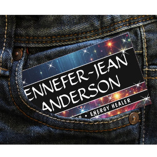 Cartão De Visita Nebulosa da Galáxia Chuva Luminosa Estrelas Negras