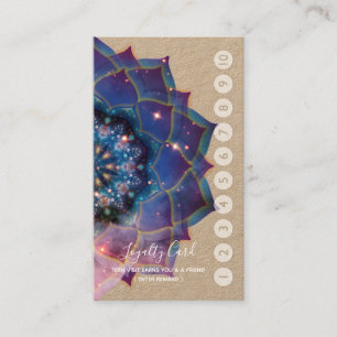 Cartão De Visita Nebulosa em Flor   Mandala