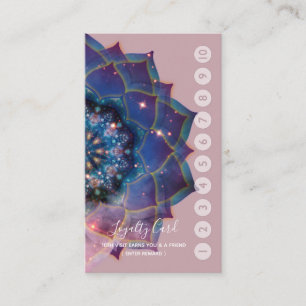 Cartão De Visita Nebulosa em Flor   Mandala