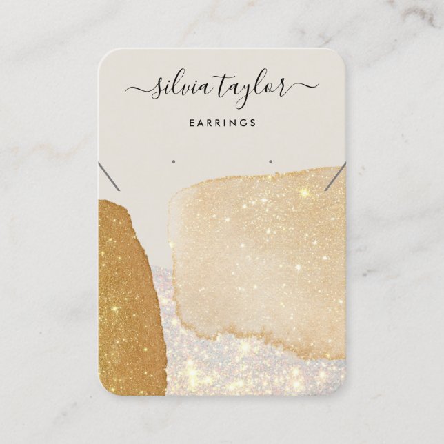 Cartão De Visita Necklace de caligrafia moderna, ouvindo negócios D (Frente)