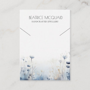 Cartão De Visita Necklace Display Card Misty Watercolor Flores Selv