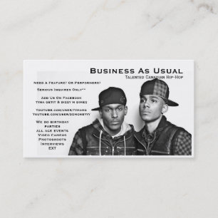 Cartão De Visita Negócio como de costume