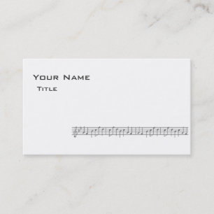 Cartão De Visita Negócio da contagem da música Cartão-Branco