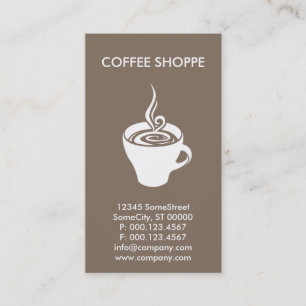 Cartão De Visita negócio de café personalizado