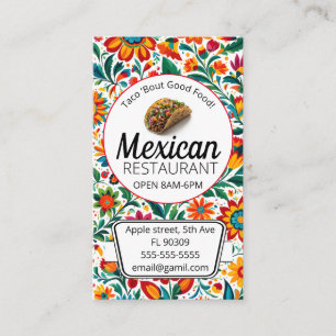 Cartão De Visita negócio de comida mexicana mercado de deli dobrar 