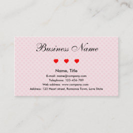 Cartão De Visita Negócio do romance