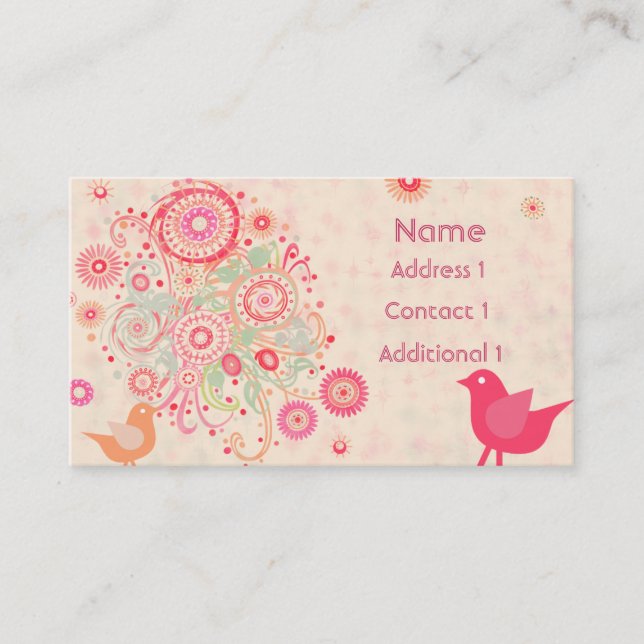 Cartão De Visita Negócio floral bonito (Frente)
