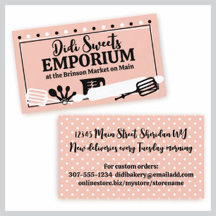 Cartão De Visita negócio retro c dos utensílios do cozinheiro che