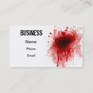 Cartão De Visita Negócio sangrento