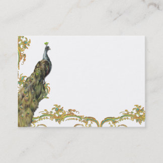 Cartão De Visita Negócios/Cartão de visita da Peacock e Filigree