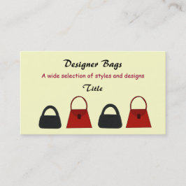 Cartão De Visita Negócios de Bolsas de Designer