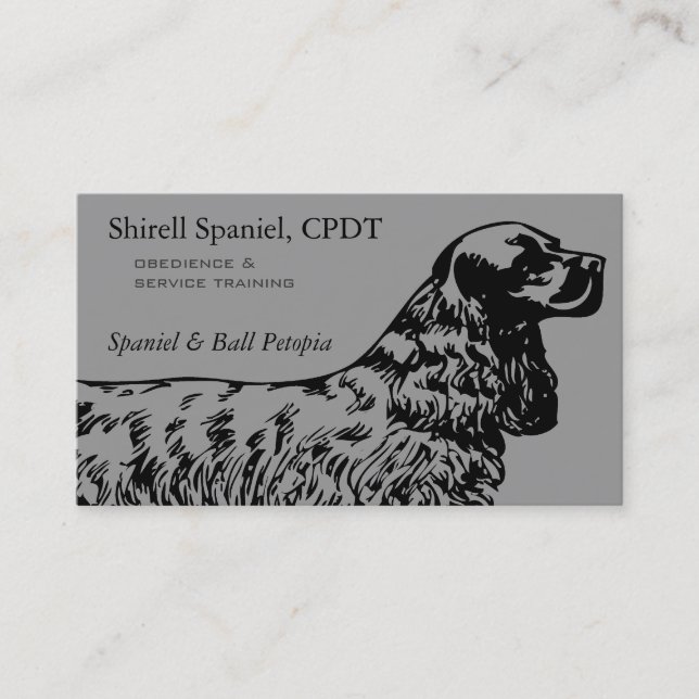 Cartão De Visita Negócios de Cocker Spaniel (Frente)