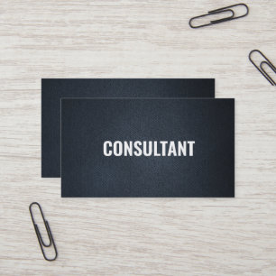 Cartão De Visita Negócios de couro preto em chic elegante