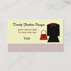Cartão De Visita Negócios de Designs de Moda Tendência