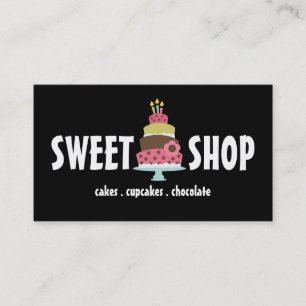 Cartão De Visita Negócios de Padaria e Catering de Cupcakes de Bolo