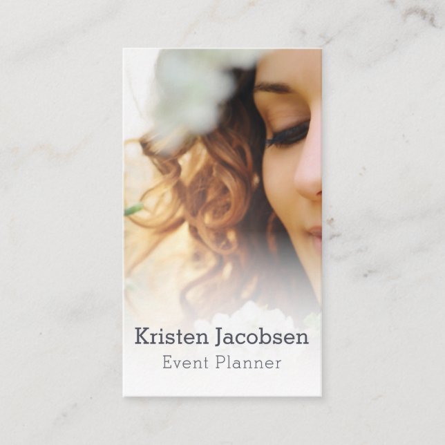 Cartão De Visita Negócios femininos do Planejador de Eventos (Frente)