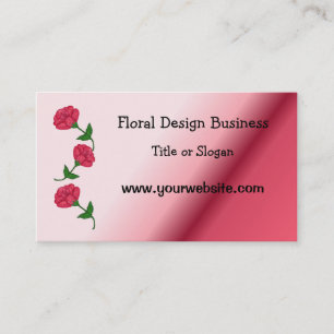 Cartão De Visita Negócios Florais Rosa Design