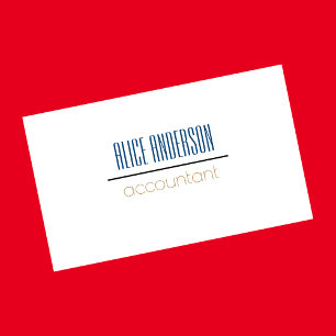 Cartão De Visita Negócios modernos de contador geométrico simples e