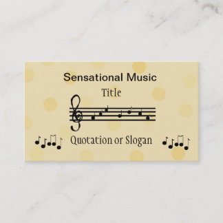 Cartão De Visita Negócios Sensacionais da Música