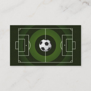 Cartão De Visita Negra-negra de treinador de futebol do treinador