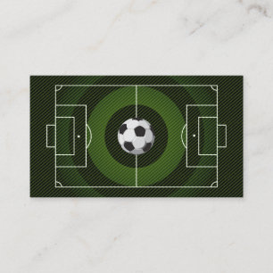 Cartão De Visita Negra-negra do treinador de futebol