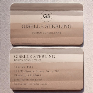 Cartão De Visita Neige Nervoso Castanho Castanho Minúsculo Moderno