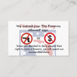 Cartão De Visita Nenhumas armas nenhum dinheiro!