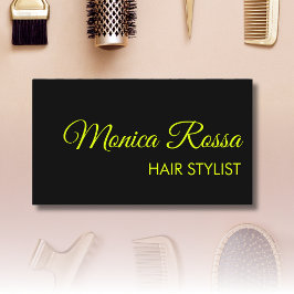 Cartão De Visita Neon Chartreuse, um profissional moderno, preto