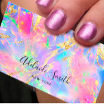 Cartão De Visita neon color textura opal gemstone<br><div class="desc">por favor,  note que o efeito holográfico não é real,  mas apenas simulado. Eu recomendo semirbrilho de papel leve para melhores resultados em impressão. Papéis ou negros não são adequados para este design</div>