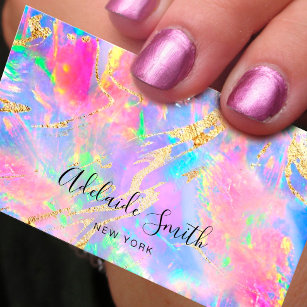 Cartão De Visita neon color textura opal gemstone