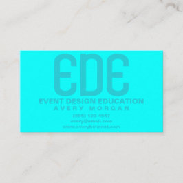 Cartão De Visita Neon Cyan Minimal