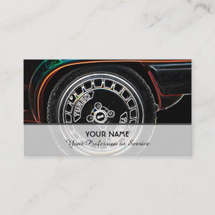 Cartão De Visita Neon pop art para especialistas em afinação de tur