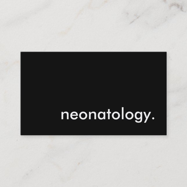 Cartão De Visita neonatologia. (Frente)