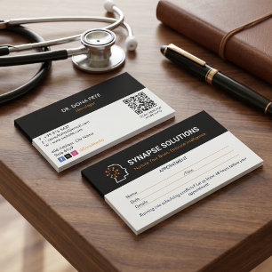 Cartão De Visita Neurologia Empresa Clínica   Limpar Compromisso