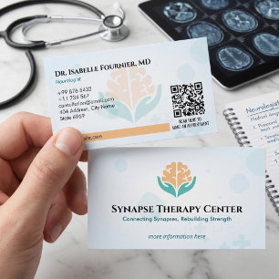 Cartão De Visita Neurologia Terapêutica Comercial Branco minimali