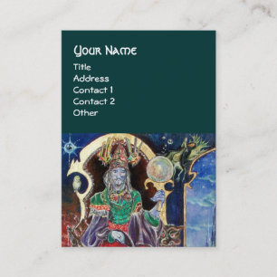 Cartão De Visita NEUROMANCER, verde do vermelho azul
