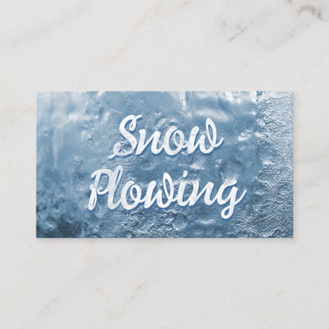 Cartão De Visita Neve Espalhando Legal Congelada (Frente)