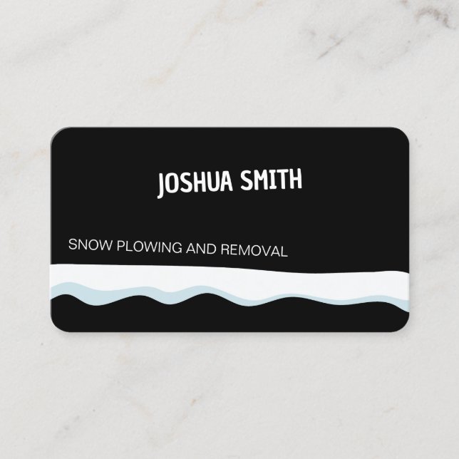 Cartão De Visita Neve Espalhando Preto (Frente)