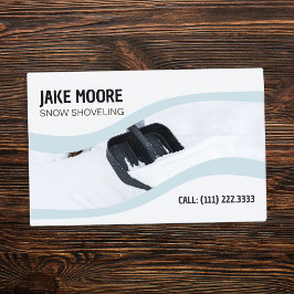 Cartão De Visita Neve Shoveling