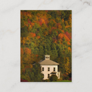 Cartão De Visita New England House in Autumn ATC Card